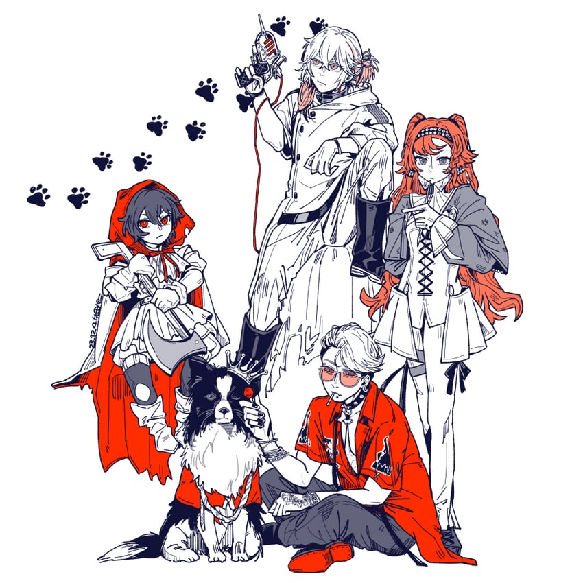 sonetto, medicine pocket, pavia, pickles, and mondlicht (reverse:1999) drawn by sakita_pani