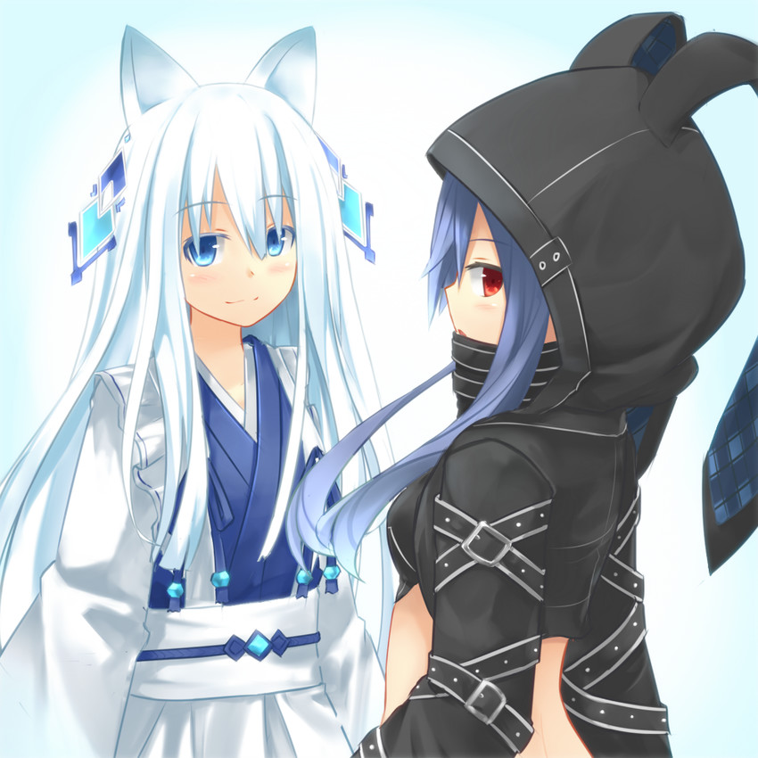 effole and karin (fairy fencer f) drawn by himajin_(starmine)