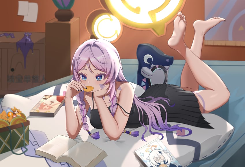 yae miko, paimon, citlali, itzpapa, and citlalin (genshin impact) drawn by qingbaodantuiren