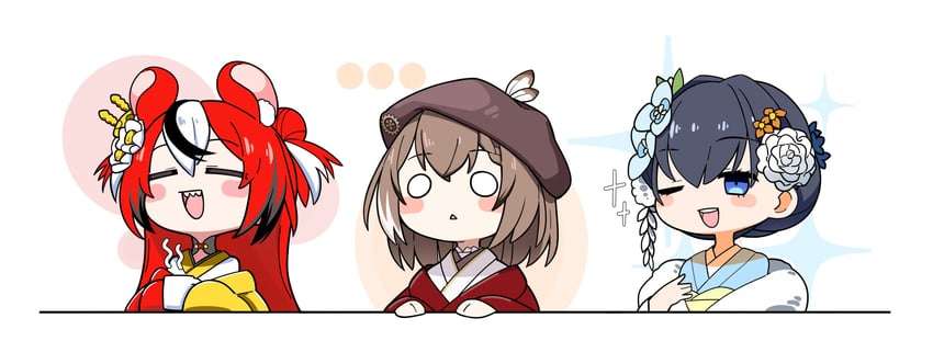 ouro kronii, nanashi mumei, and hakos baelz (hololive and 1 more) drawn by jb_jagbung