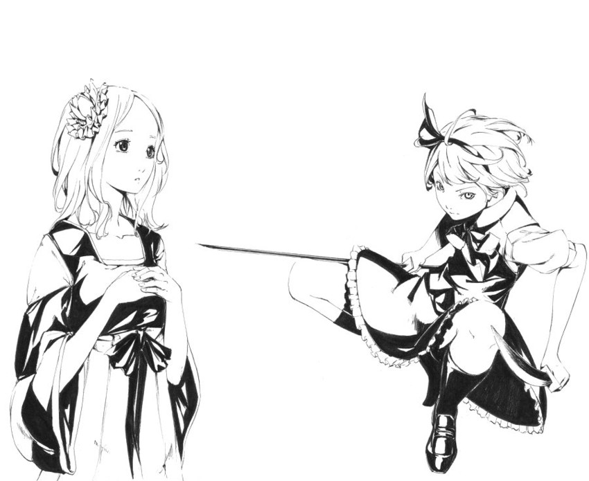 konpaku youmu and hieda no akyuu (touhou) drawn by sousou_(sousouworks)