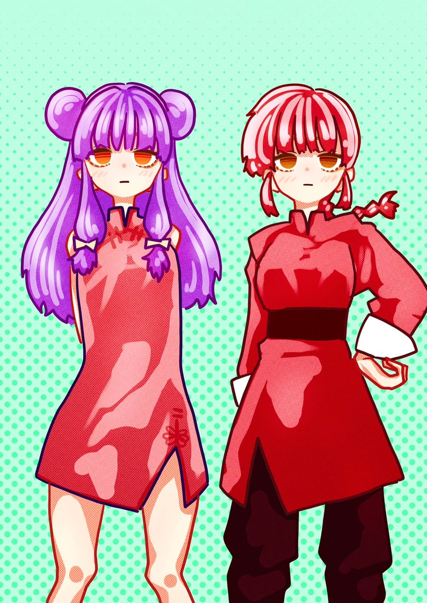 ranma-chan and shampoo (ranma 1/2) drawn by ship_o_man1015