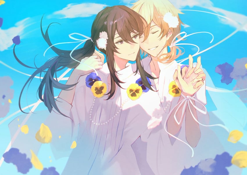 kanzaki souma and hakaze kaoru (ensemble stars!) drawn by kaoso
