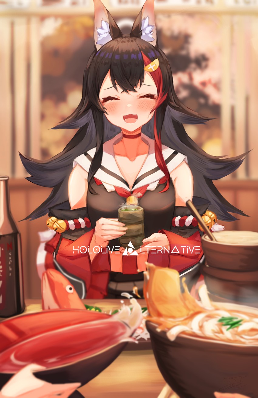 ookami mio (hololive and 1 more) drawn by inre_kemomimi