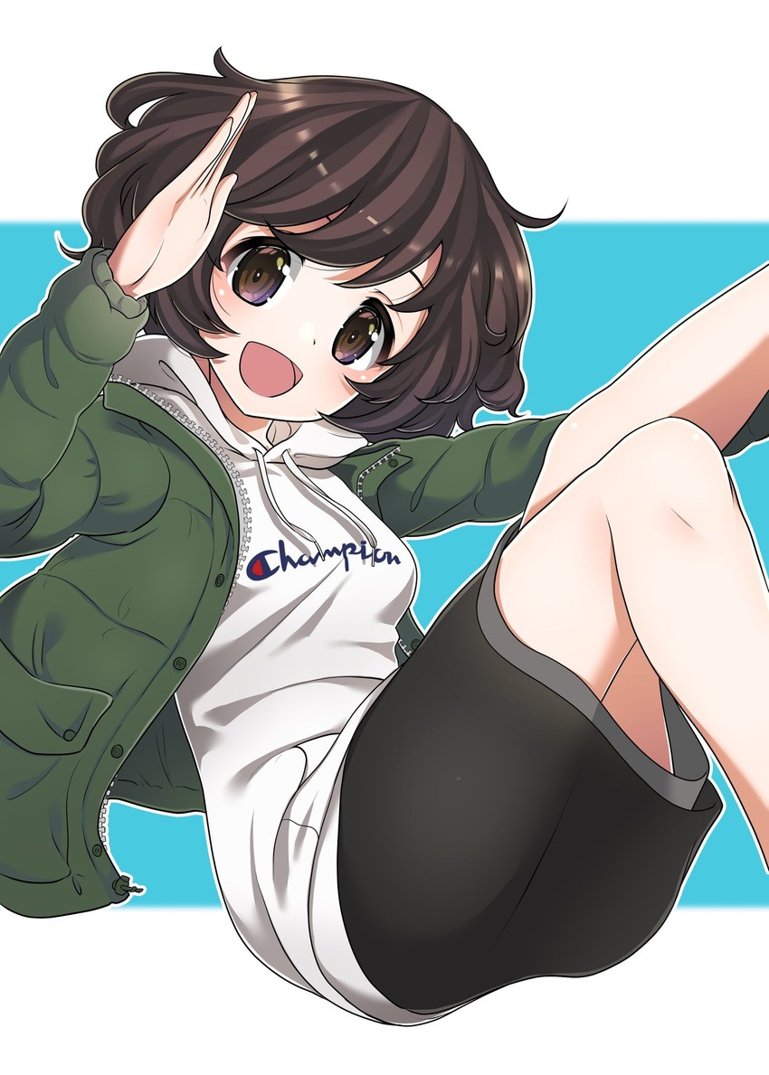 akiyama yukari (girls und panzer) drawn by ruruepa and shiina_excel