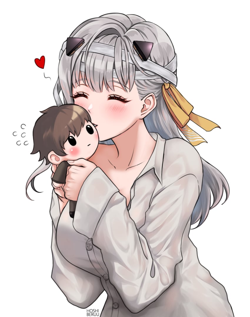 commander and modernia (goddess of victory: nikke) drawn by hoshiberuu