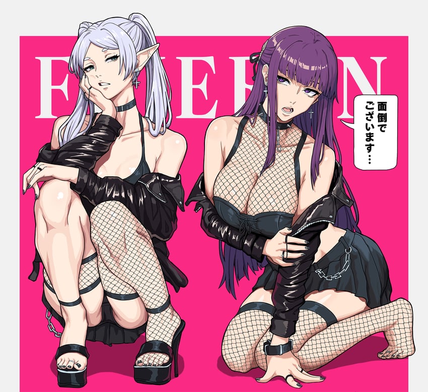 frieren and fern (sousou no frieren) drawn by mikey_pie