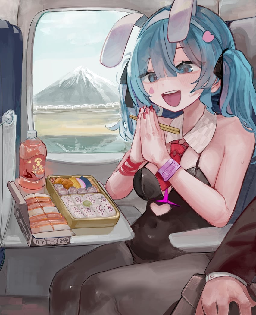 hatsune miku (vocaloid and 1 more) drawn by microa