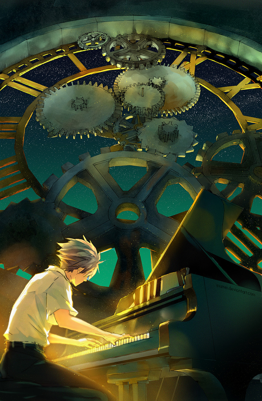 nagisa kaworu (neon genesis evangelion and 2 more) drawn by yuumei