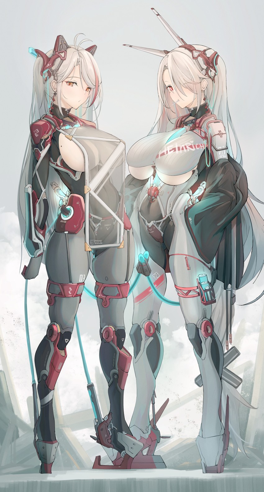 prinz eugen and prinz heinrich (azur lane) drawn by yusha_m