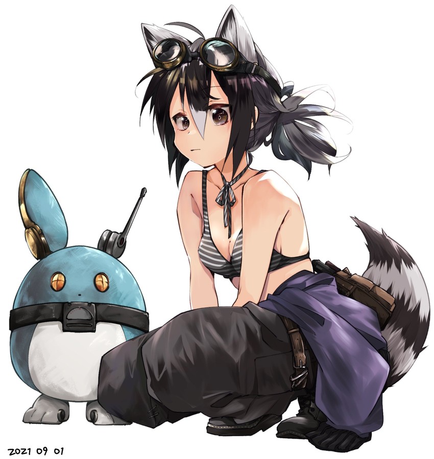 common raccoon and lucky beast (kemono friends) drawn by nanana_(nanana_iz)