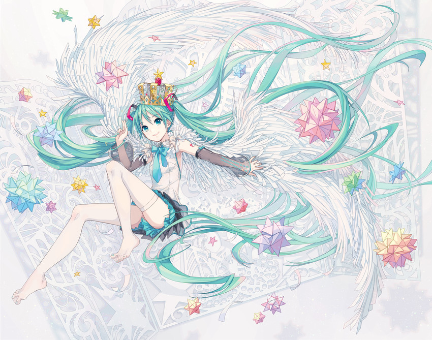 hatsune miku (vocaloid) drawn by ixima