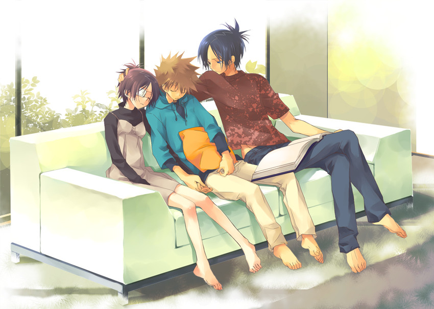 chrome dokuro, sawada tsunayoshi, and rokudou mukuro (katekyo hitman reborn!) drawn by natsume_(1-pico)