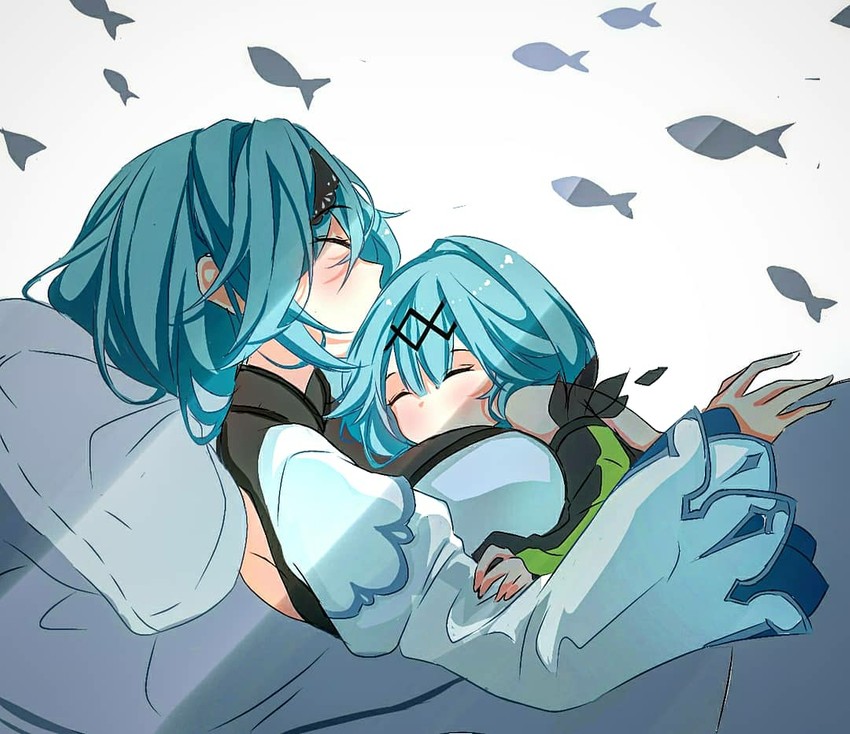 eula and nautilus (genshin impact and 1 more) drawn by tankimouto