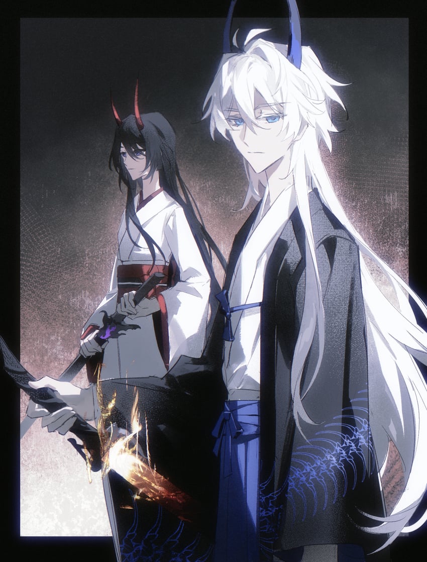 acheron, kevin kaslana, and hakuhatsu ki (honkai and 1 more) drawn by tcuas