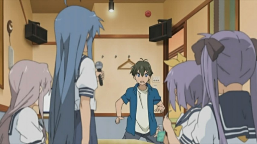 hiiragi kagami, izumi konata, hiiragi tsukasa, takara miyuki, and mikuriya jin (lucky star and 1 more)