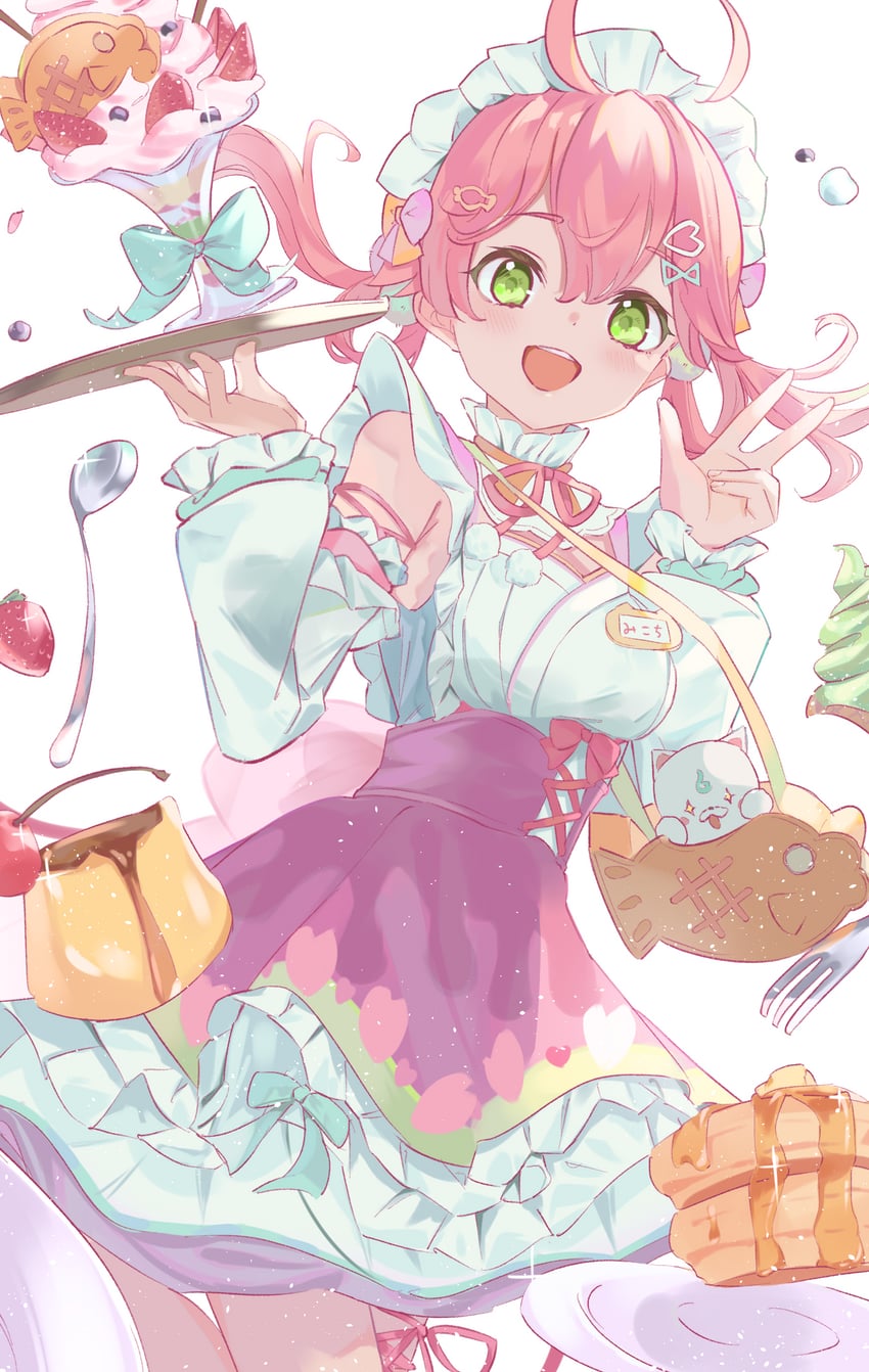 sakura miko and 35p (hololive) drawn by kaina_(caina_87)