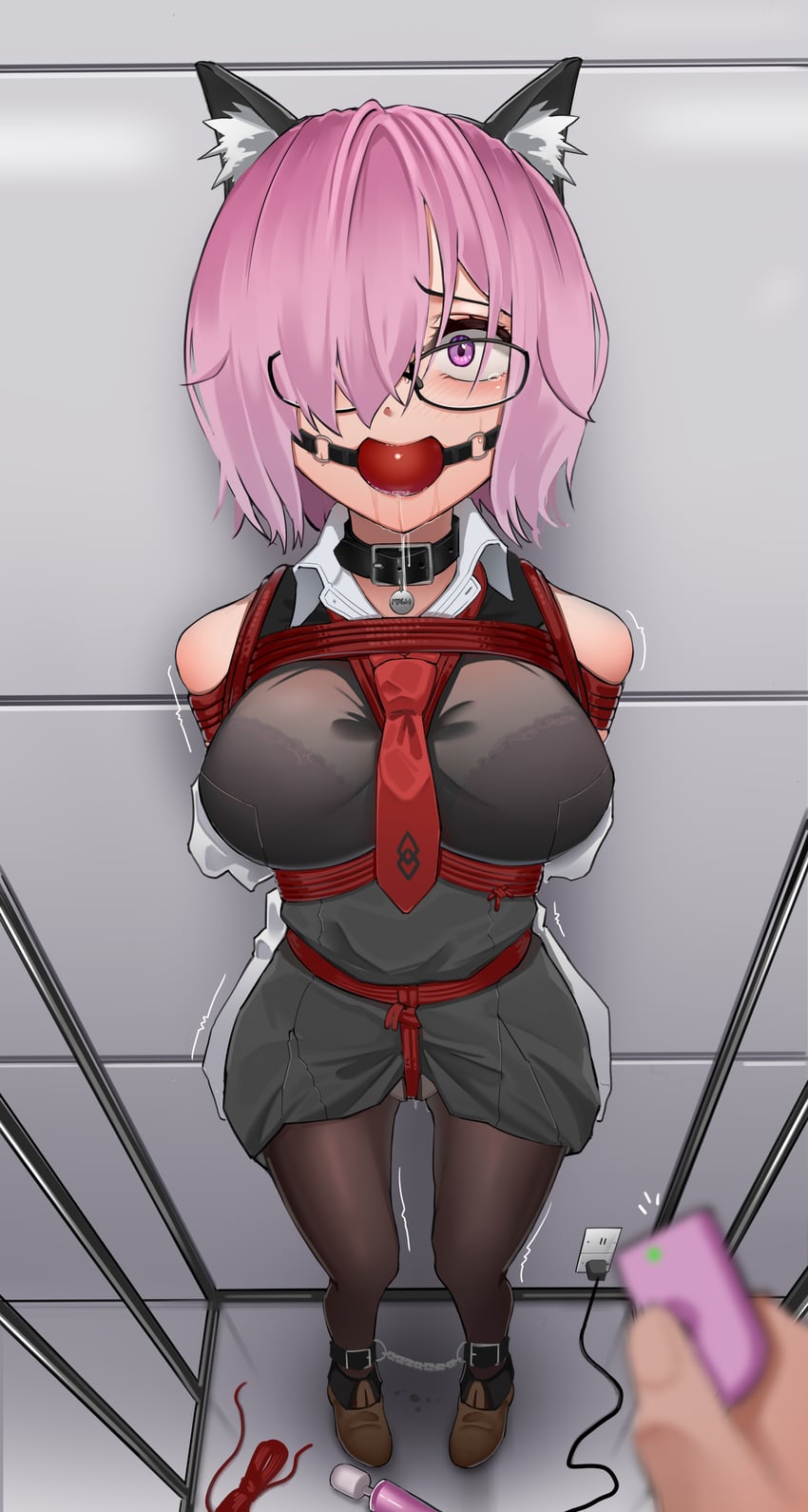 mash kyrielight (fate and 1 more) drawn by harris_hero