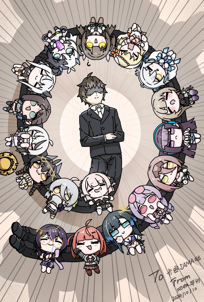 katya klein, fenny golden, lyfe bestla, adjutant, enya murphy, and 21 more (kimi no koto ga dai dai dai dai daisuki na 100-nin no kanojo and 1 more) drawn by xin_zang_deng_fen
