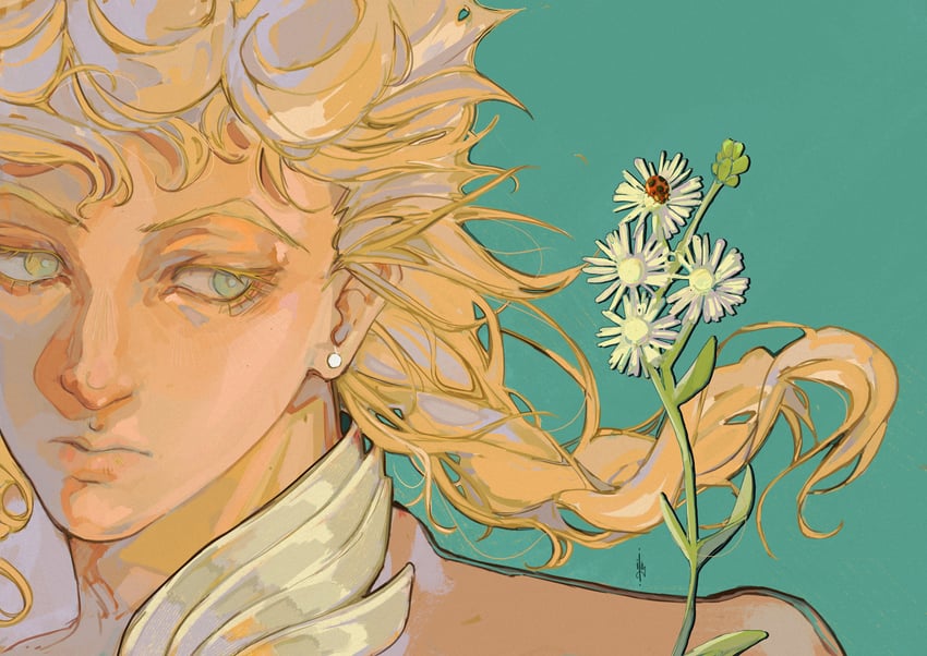 giorno giovanna (jojo no kimyou na bouken and 1 more) drawn by windsaor