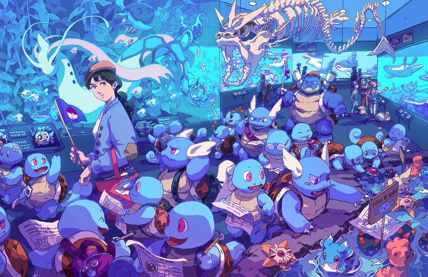 pikachu, ash ketchum, misty, piplup, squirtle, and 36 more (original and 1 more) drawn by bryce_kho