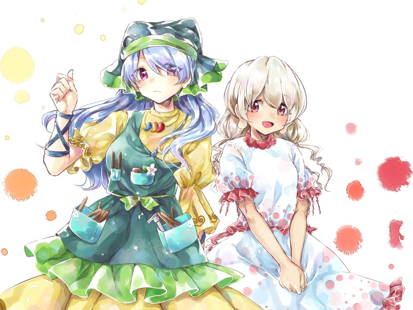 haniyasushin keiki and ebisu eika (touhou) drawn by sora_utsuro_(ameya)