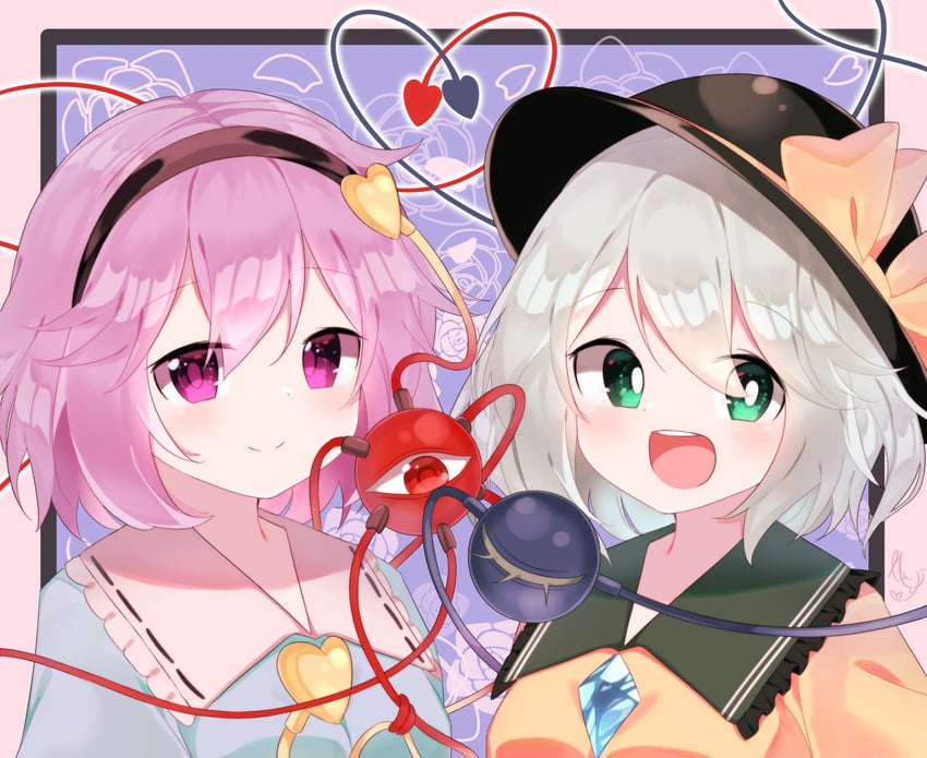 komeiji koishi and komeiji satori (touhou) drawn by renge_kanatsuki