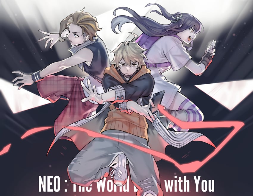 kanade rindo, usui nagi, and furesawa tosai (subarashiki kono sekai and 1 more) drawn by neko_miya