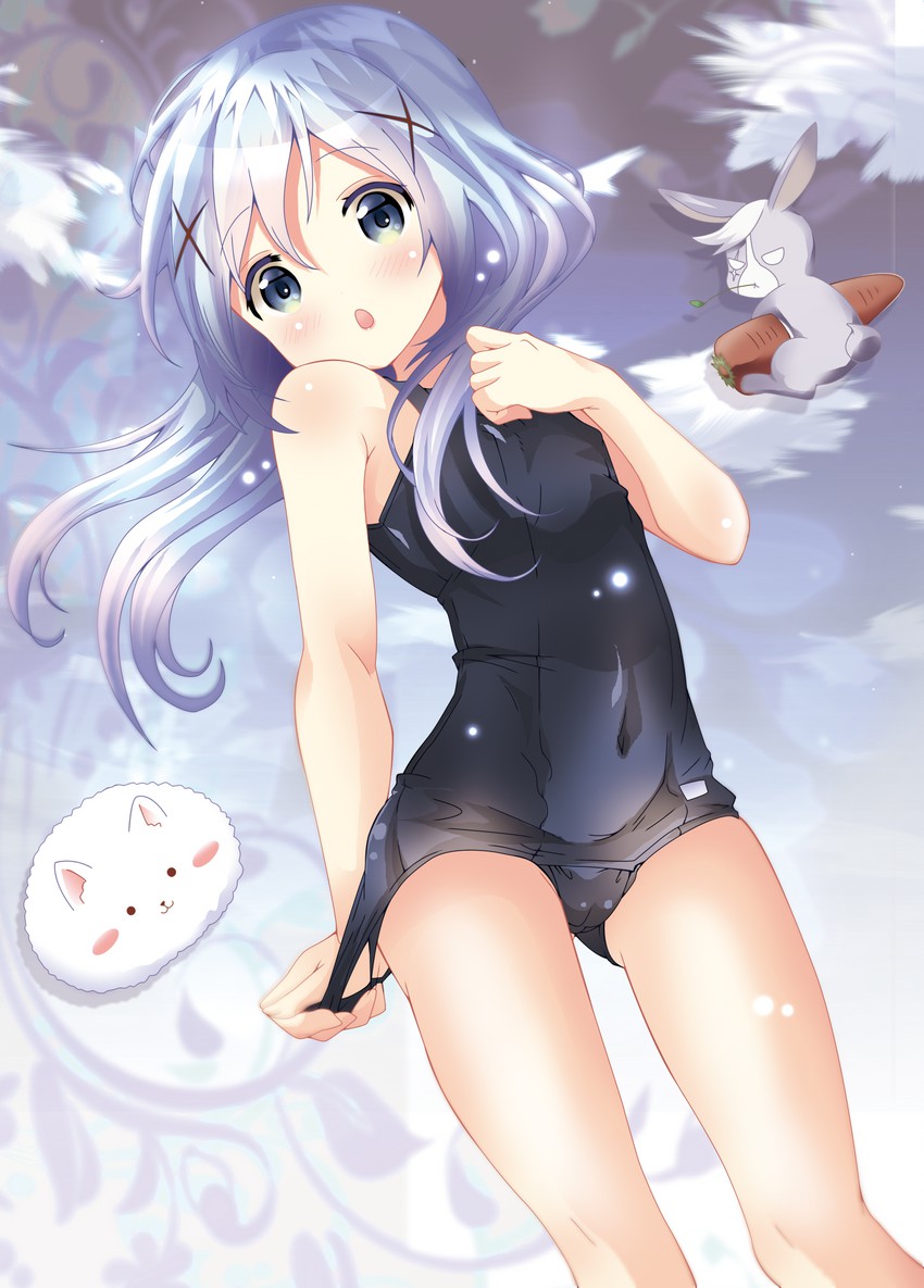 kafuu chino, tippy, and wild geese (gochuumon wa usagi desu ka?) drawn by kohakugin