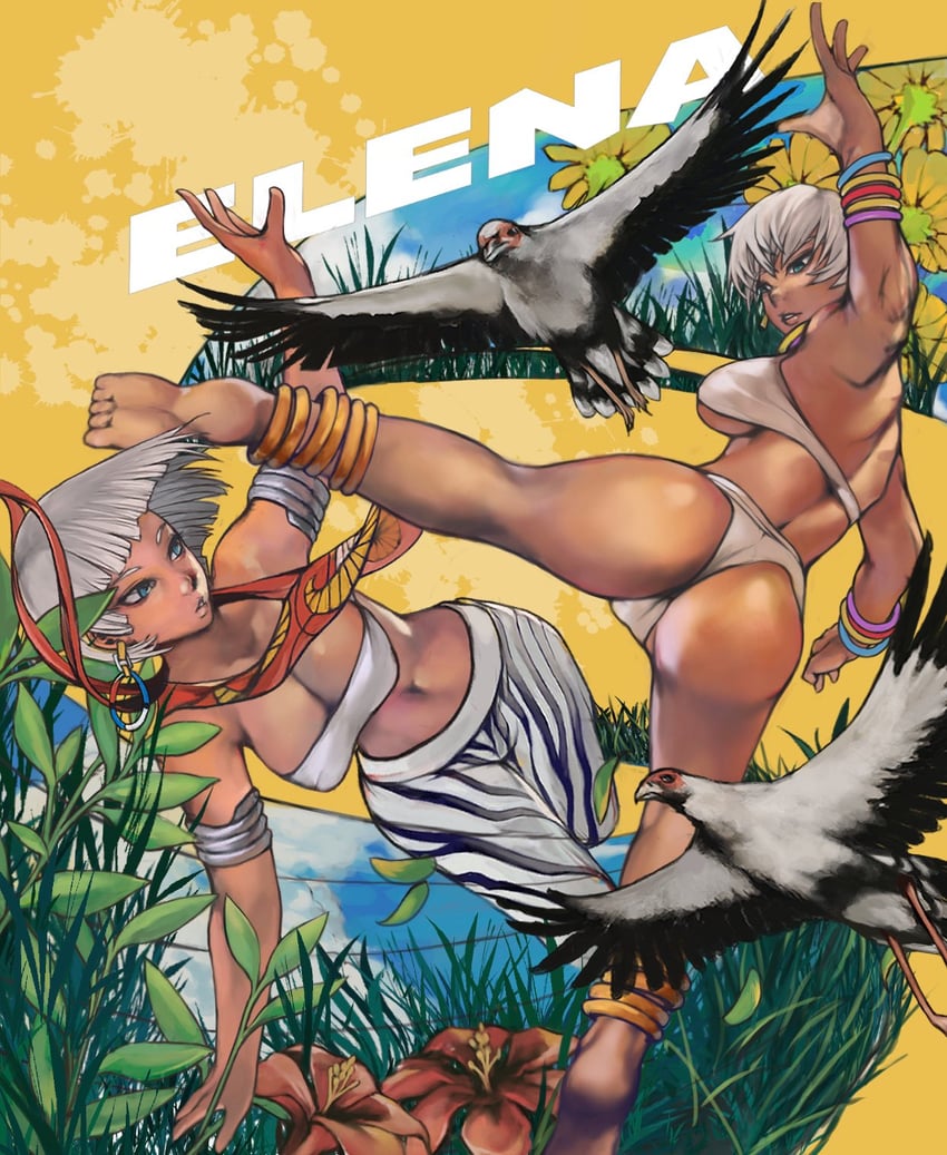 elena (street fighter and 2 more) drawn by nyami