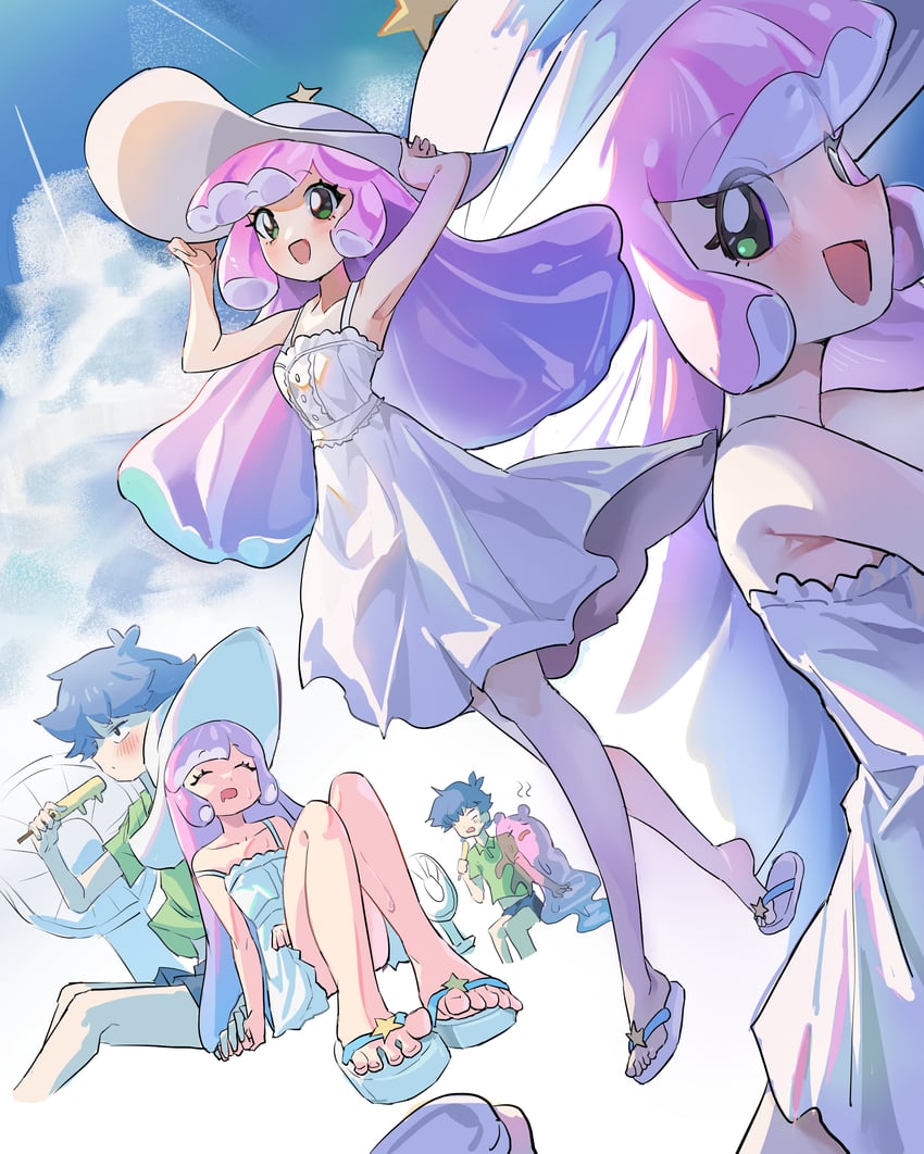 puniru and kawaii kotarou (puniru wa kawaii slime) drawn by roro1515