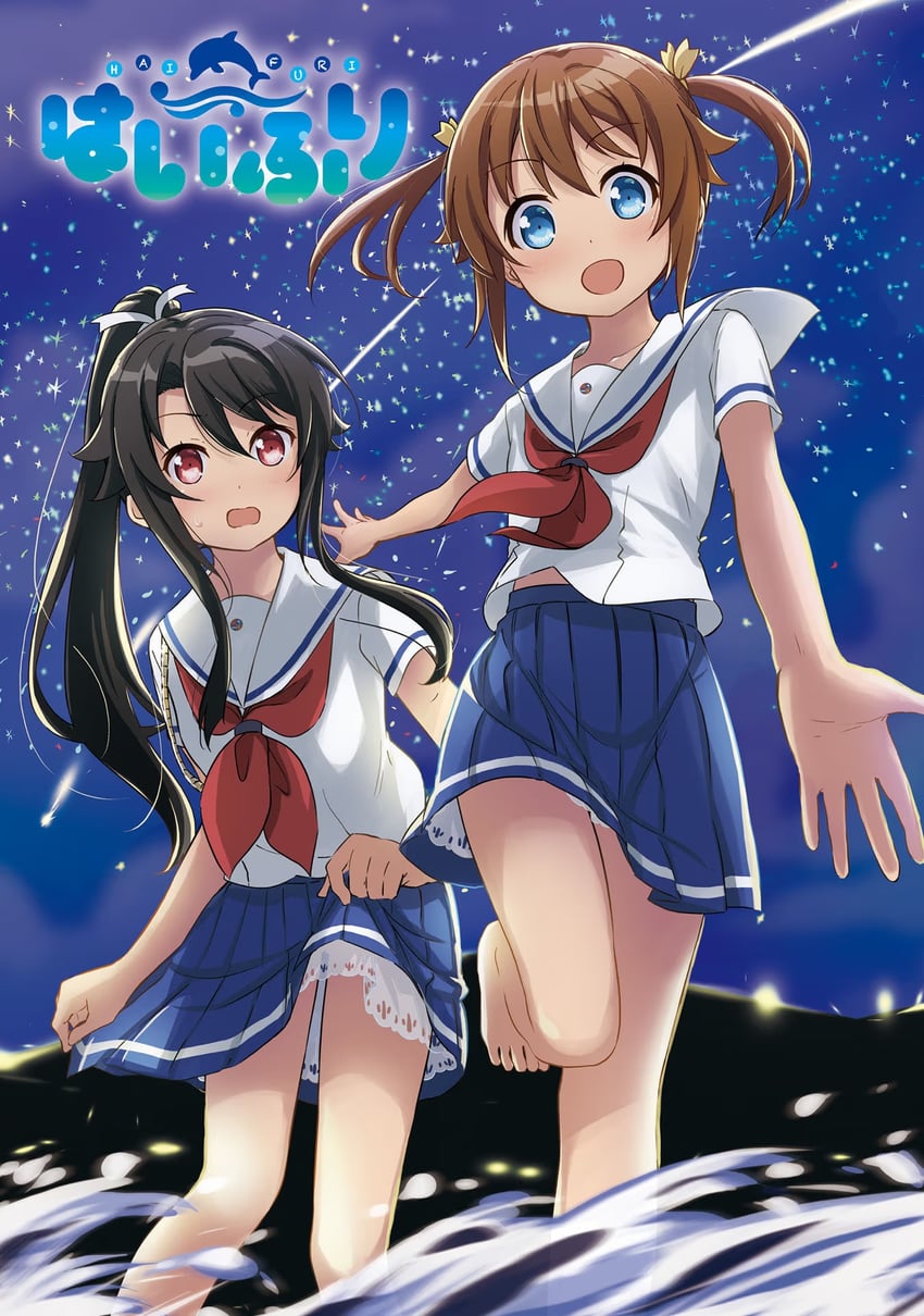 misaki akeno and munetani mashiro (high school fleet) drawn by abe_kanari