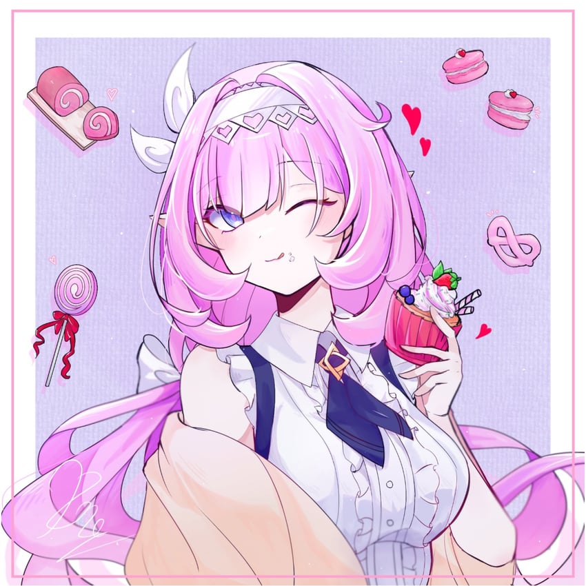 elysia (honkai and 1 more) drawn by cl_aoulr7