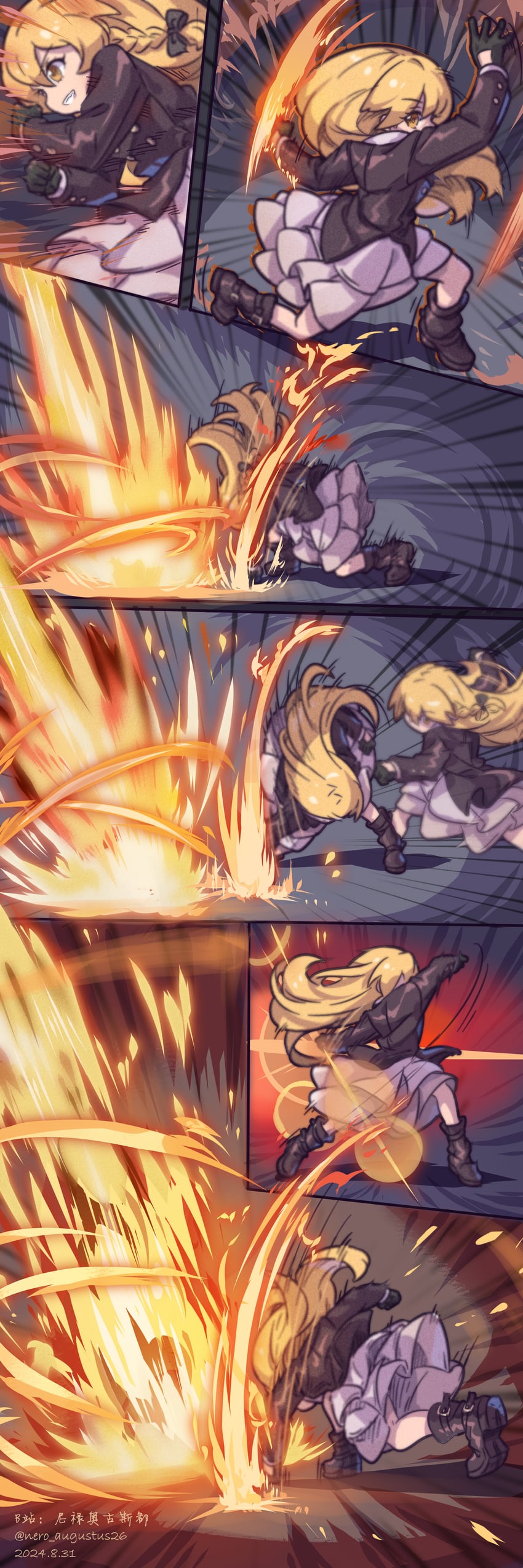 kirisame marisa and terry bogard (touhou and 3 more) drawn by nero_augustus