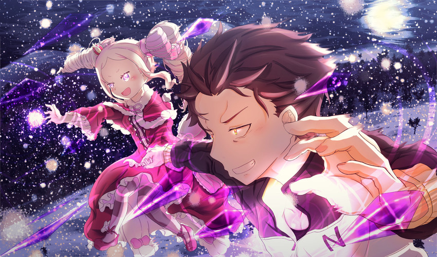 natsuki subaru and beatrice (re:zero kara hajimeru isekai seikatsu) drawn by meili_portroot_(poporon)