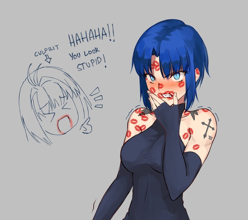 arcueid brunestud, ciel, and powered ciel (tsukihime) drawn by axia-chan