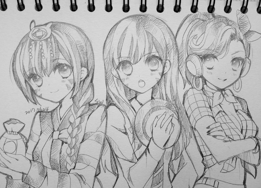 d.va, palanquin d.va, officer d.va, and cruiser d.va (overwatch and 1 more) drawn by kaoruru_(sakuno2911)