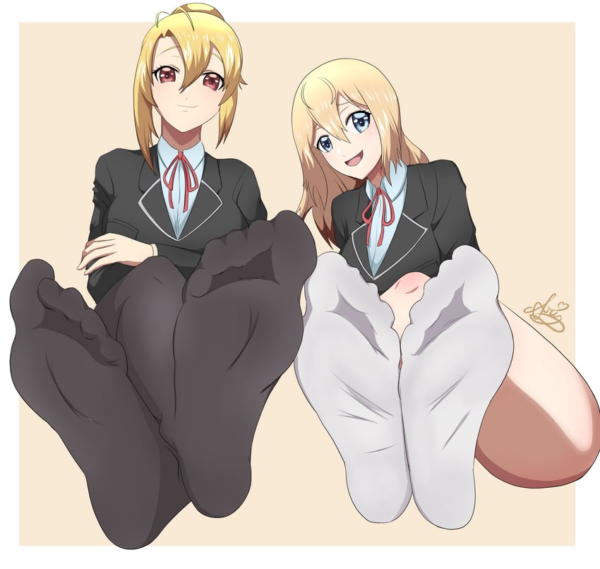 angelica rafa redgrave and olivia (otome gee sekai wa mob ni kibishii sekai desu) drawn by arisuyoku~