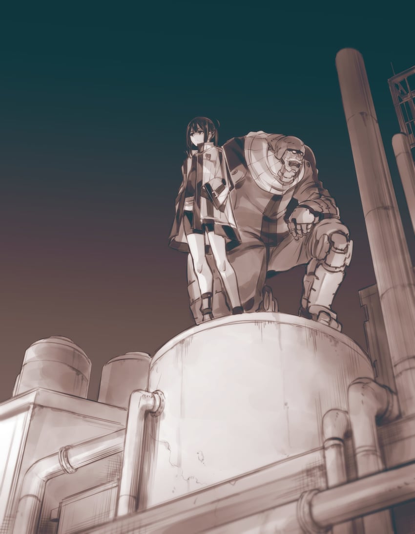 nikutsuki and otsugetsu (mechanical buddy universe) drawn by kato_takuji