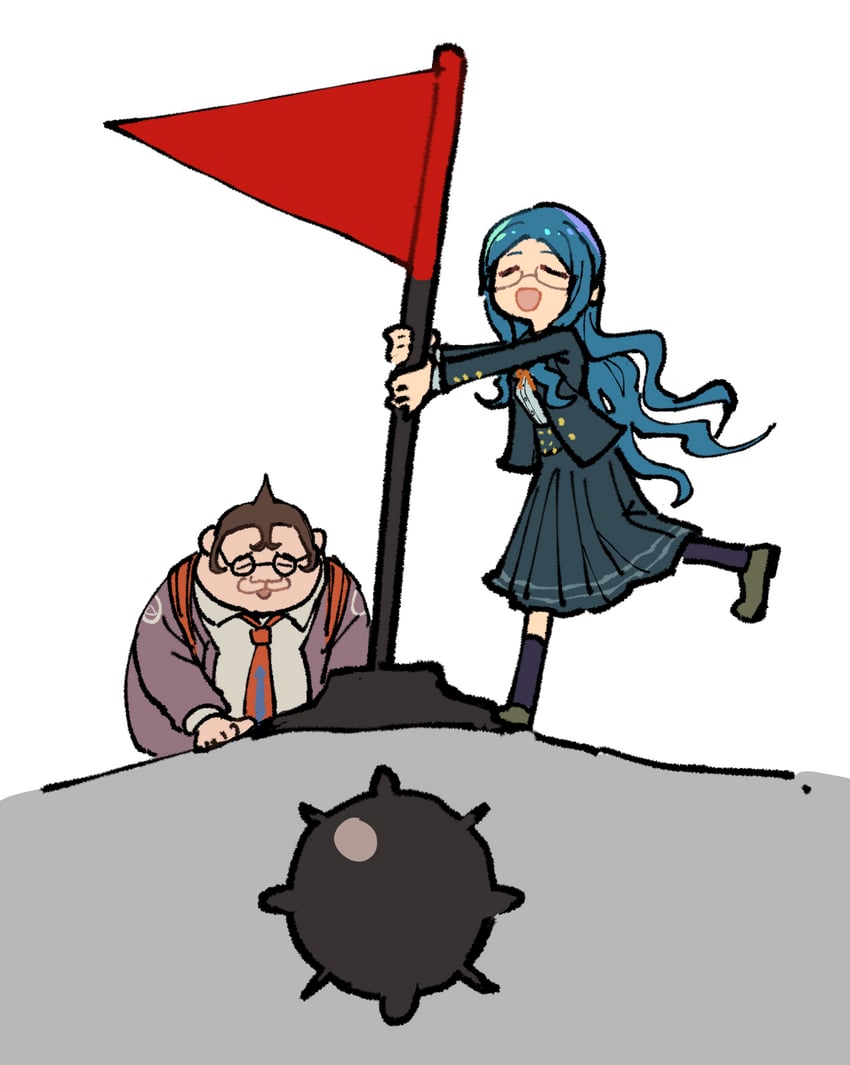 shirogane tsumugi and yamada hifumi (danganronpa and 3 more) drawn by youko-shima
