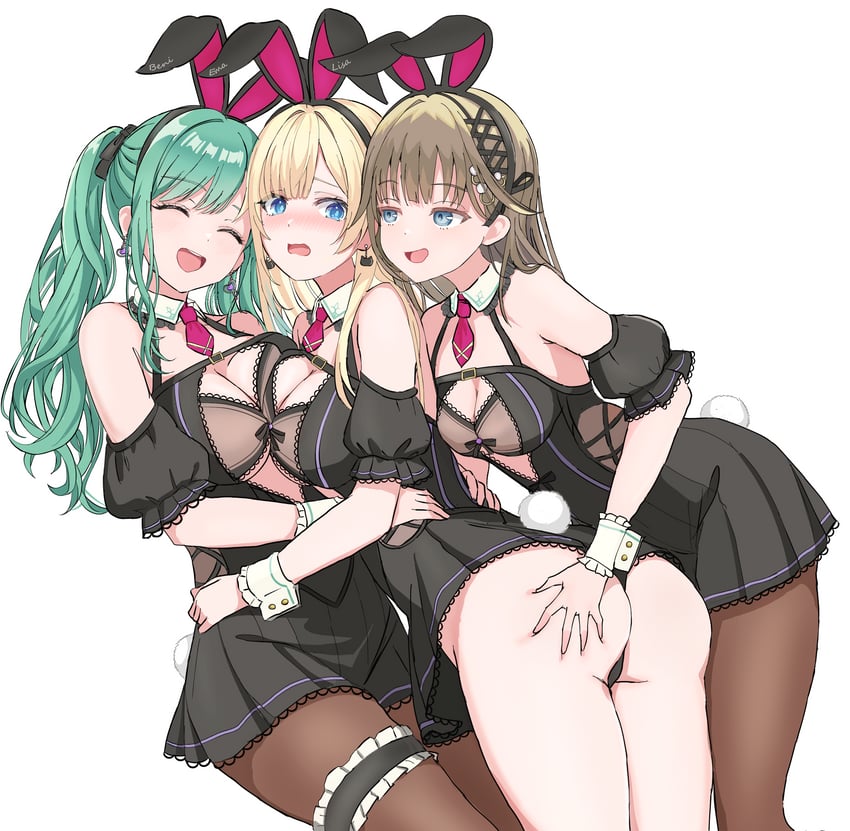 aizawa ema, yakumo beni, and hanabusa lisa (vspo!) drawn by yamaoka_remu
