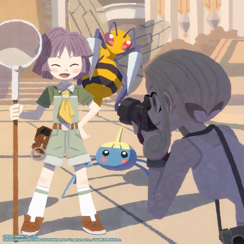beedrill, viola, bugsy, and surskit (pokemon and 3 more) drawn by hyogonosuke