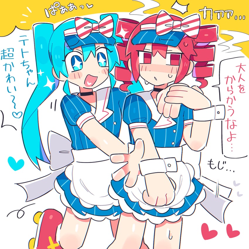 hatsune miku and kasane teto (vocaloid and 2 more) drawn by wan_txt