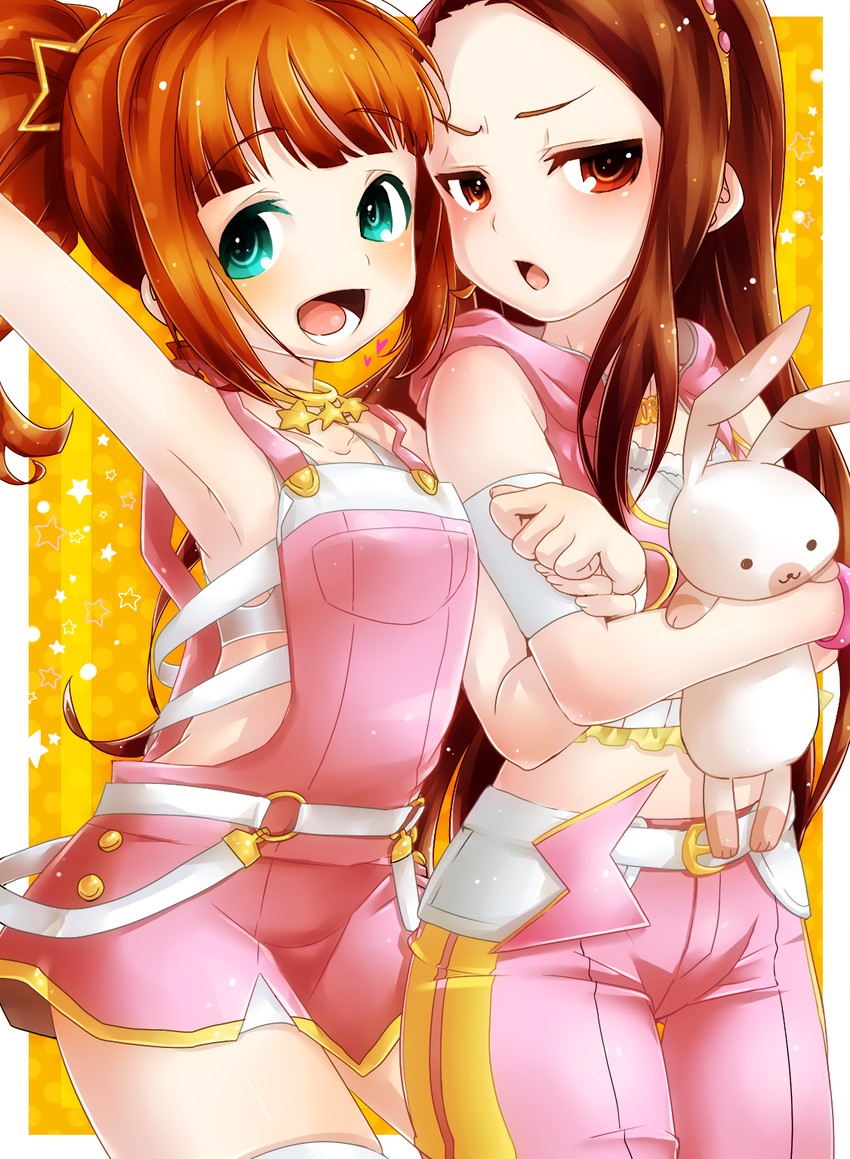 minase iori, takatsuki yayoi, and usa-chan (idolmaster and 1 more) drawn by emu_(trigger)