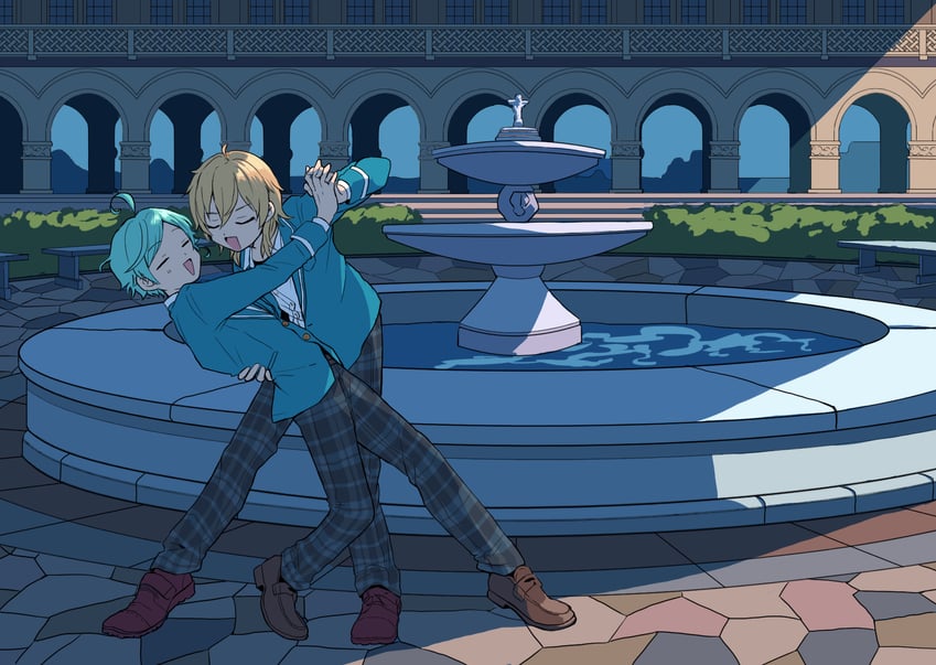 shinkai kanata and hakaze kaoru (ensemble stars!) drawn by xfyf4457