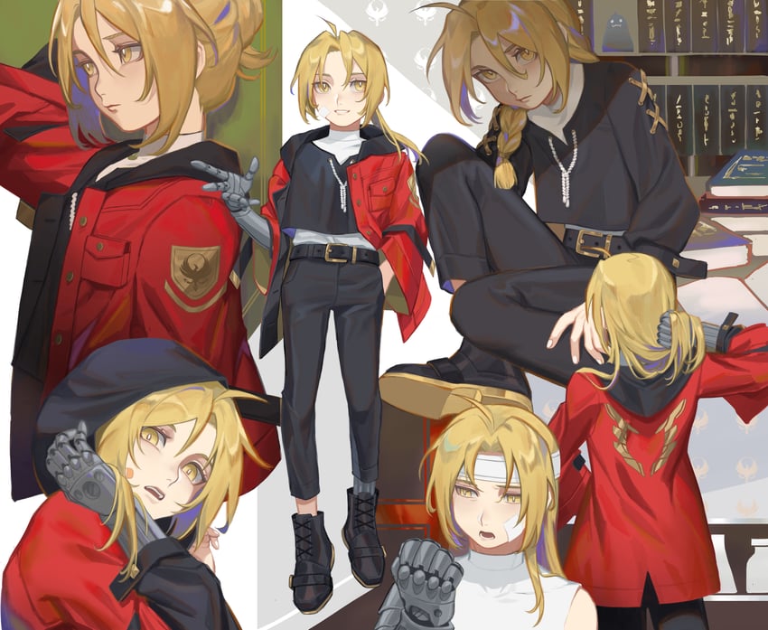 edward elric and alphonse elric (fullmetal alchemist) drawn by cbow