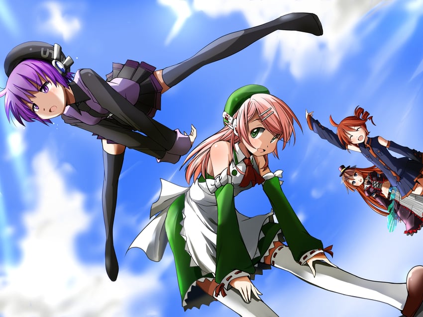 kasane teto, utane uta, momone momo, and namine ritsu (utau) drawn by eichi1219