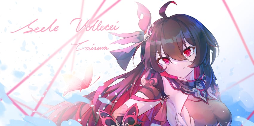 seele vollerei and seele (honkai and 1 more) drawn by caisena