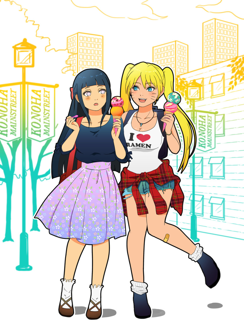 uzumaki naruto, hyuuga hinata, and naruko (naruto and 1 more) drawn by manjimaru_369