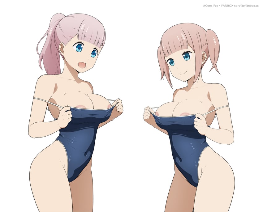 fujiwara chika and fujiwara moeha (kaguya-sama wa kokurasetai ~tensai-tachi no renai zunousen~) drawn by coro_fae